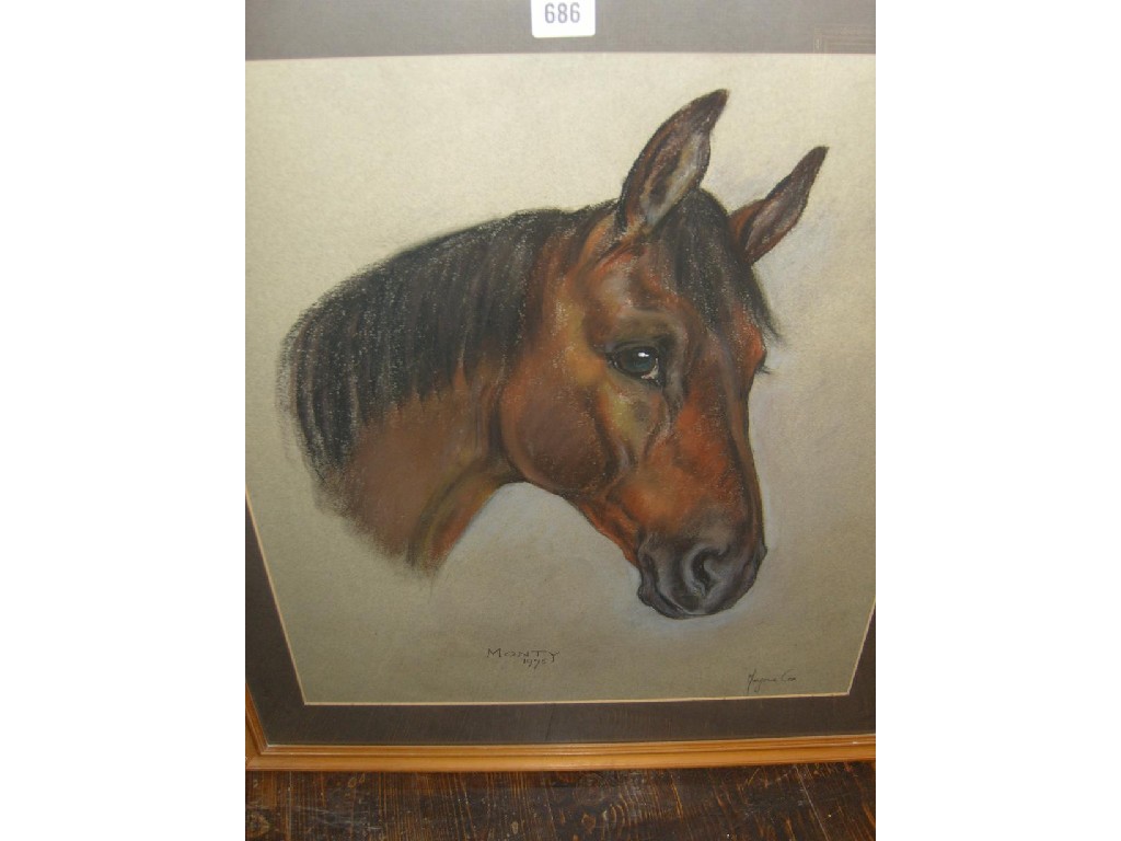 Appraisal: A pastel study of the head of a horse by