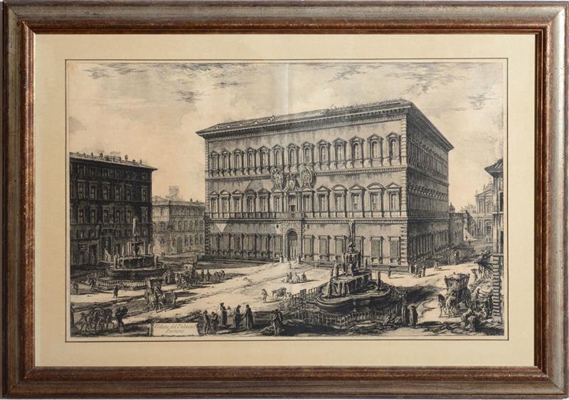 Appraisal: GIOVANNI BATTISTA PIRANESI - VEDUTA DEL PALAZZO FARNESE FROM VEDUTE