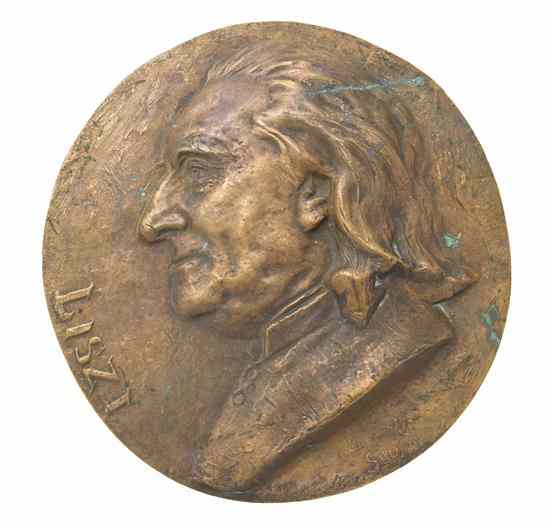 Appraisal: A Continental Bronze Plaque of Franz Liszt Ellen Rankin of