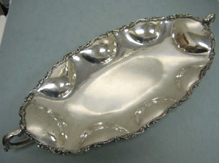 Appraisal: MEXICAN STERLING SILVER OBLONG DISH l troy ounces Estimate -