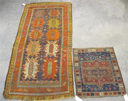 Appraisal: Two Caucasian rugs a Karabagh long rug south Caucasus circa