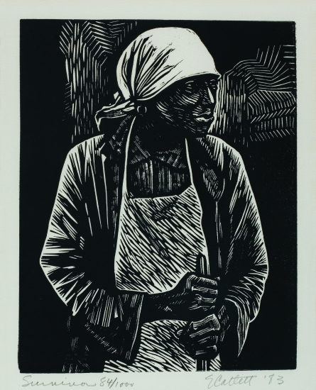 Appraisal: ELIZABETH CATLETT - Survivor Linoleum cut x mm x inches