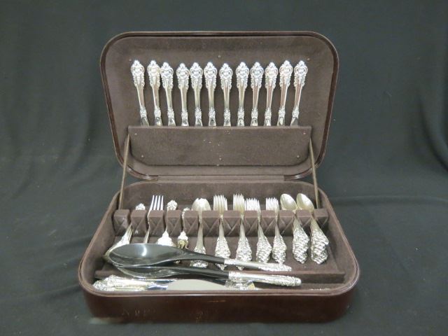 Appraisal: pc Wallace Grande Baroque Sterling Flatware service for lots of