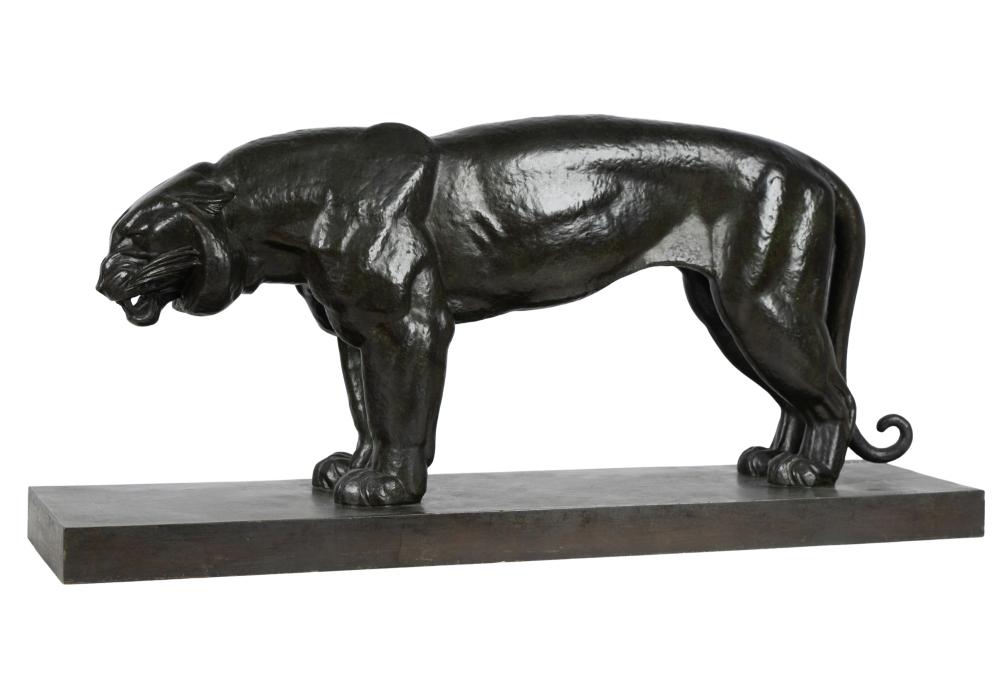 Appraisal: JOACHIM COSTA - TIGRE bronze with green patina signed Joachim