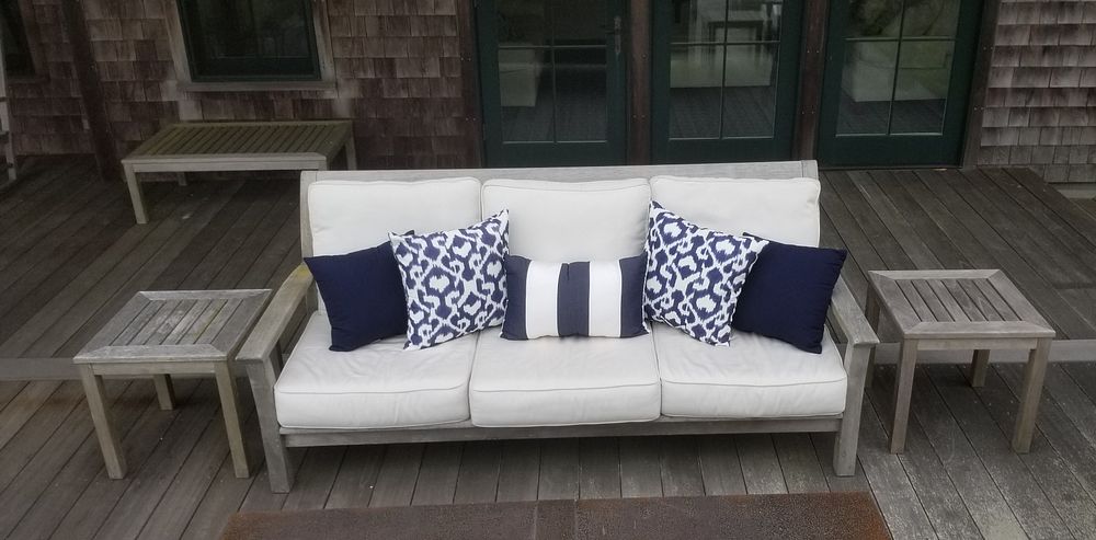 Appraisal: Kingsley Bates Teak Couch and Two End Tables Kingsley Bates