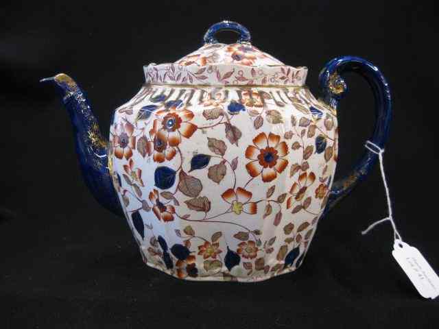 Appraisal: English Ironstone Teapot fine floral in Imari colors from the