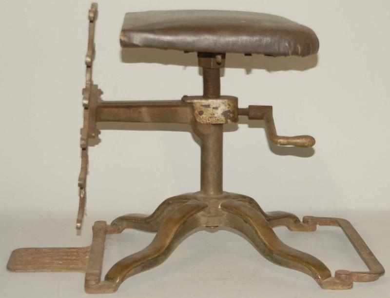 Appraisal: McManis Table Co Unusual Work Stool s and s Crank-up