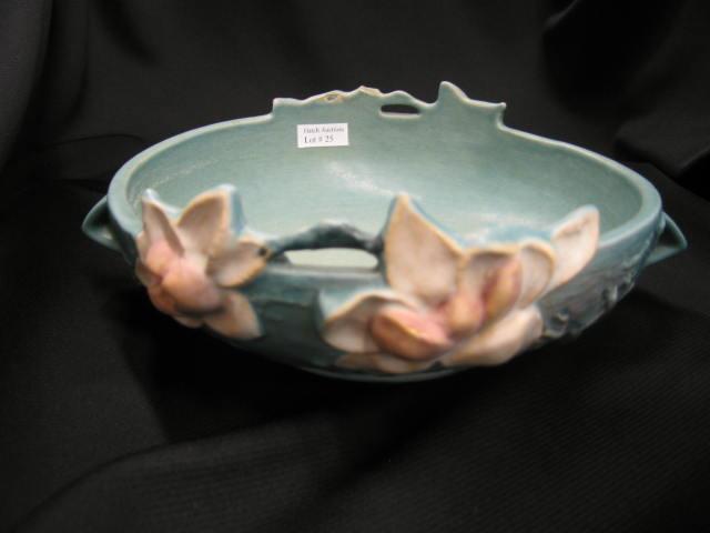 Appraisal: Roseville Art Pottery Bowl Magnolia blue - couple rim chips