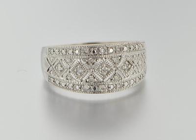 Appraisal: A Ladies' Diamond Ring k white gold ring with an