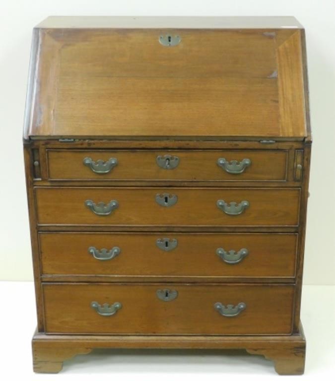 Appraisal: DIMINUTIVE GEORGE III SLANT FRONT DESK LATE THc Desk has