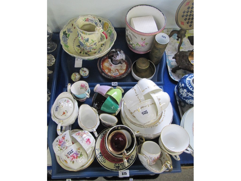 Appraisal: Lot comprising two trays of assorted ceramics - Royal Crown