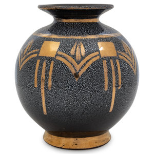 Appraisal: Art Deco France First Half th Century Vase earthenware signed