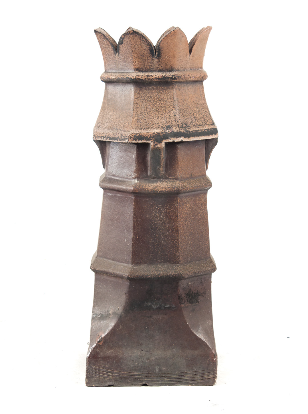 Appraisal: Victorian glazed terracotta chimney topper second half- th century octagonal