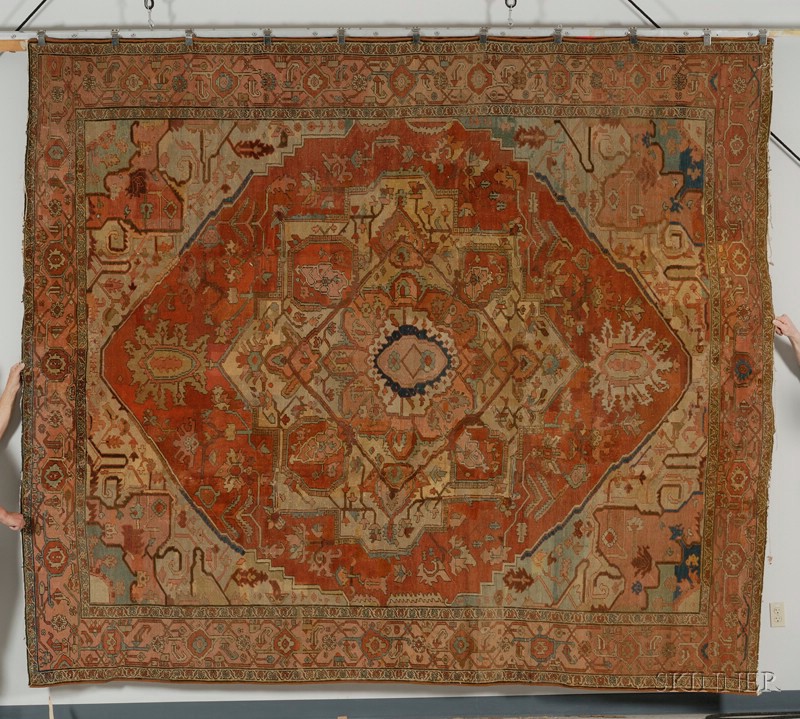 Appraisal: Serapi Carpet Northwest Persia second half th century extensive restoration