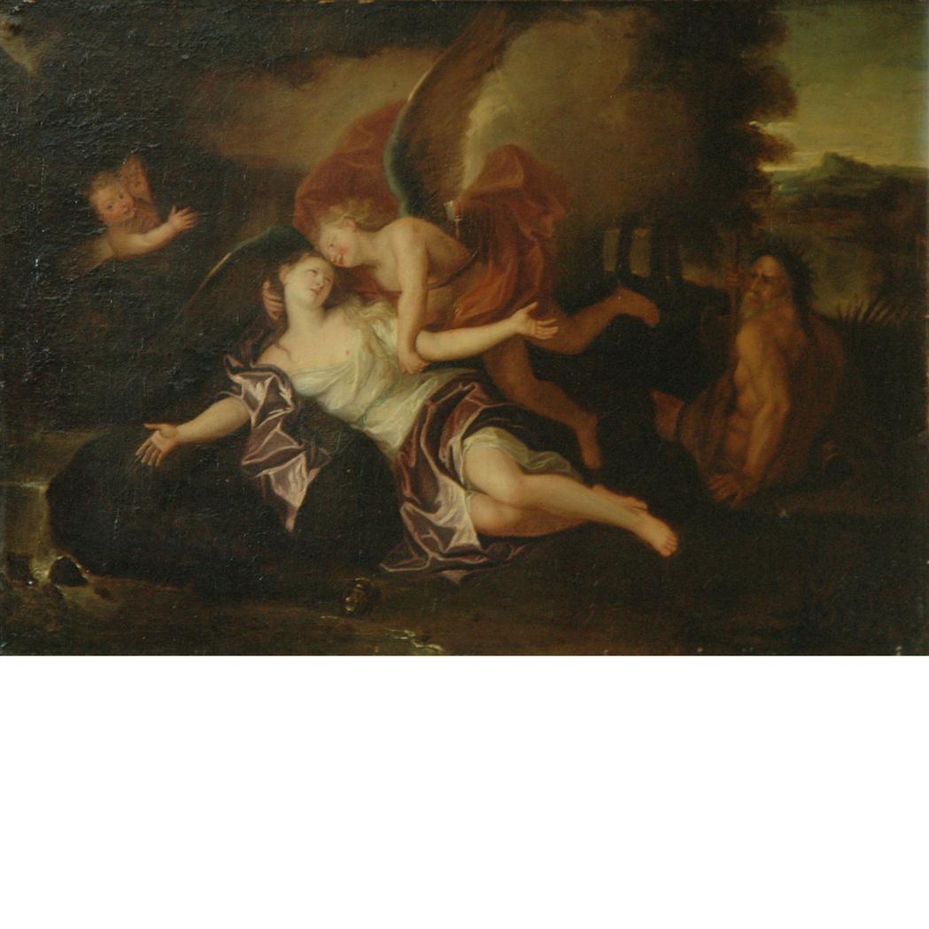 Appraisal: Manner of Angelika Kauffmann Cupid and Psyche Oil on canvas