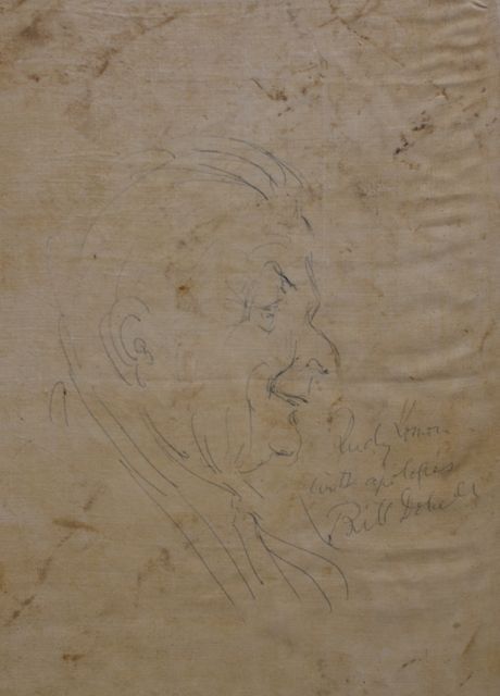 Appraisal: William Dobell - Sketch of Rudy Komon pen on table