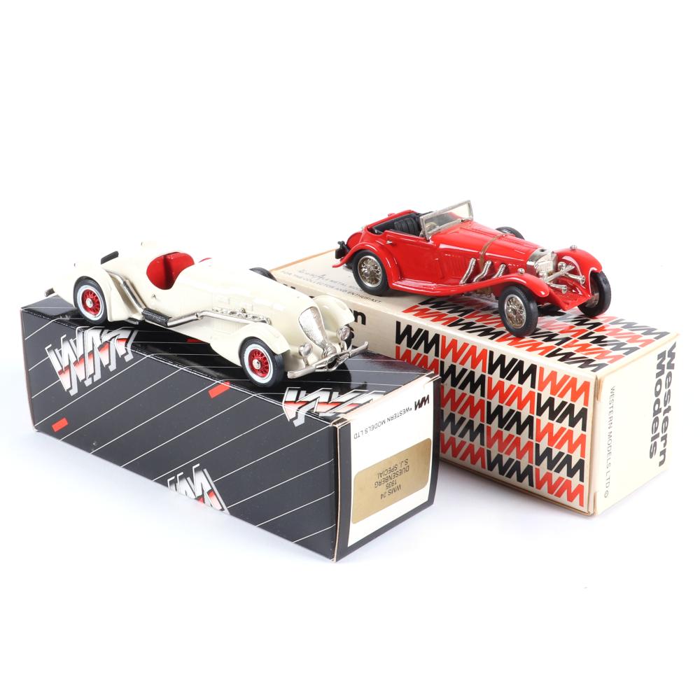 Appraisal: DUESENBERG SJ SPECIAL MERCEDES SSK CORSIC SCALE WESTERN MODELS DIECAST