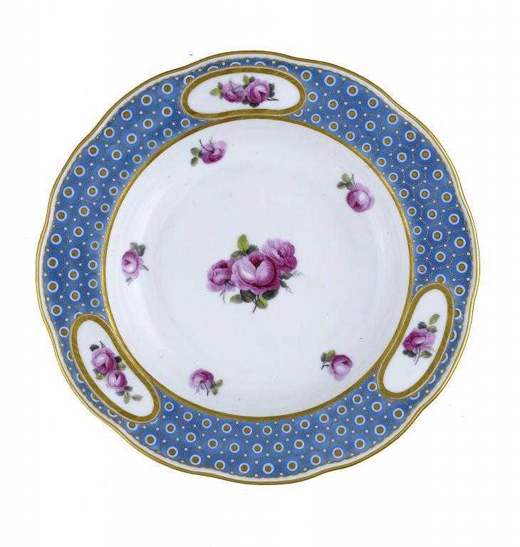 Appraisal: A DERBY SOUP PLATE FROM THE NORTHUMBERLAND SERVICE painted by