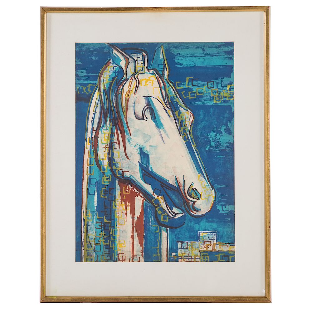 Appraisal: Francoise Gilot The Greek Horse Lithograph French b Lithograph in