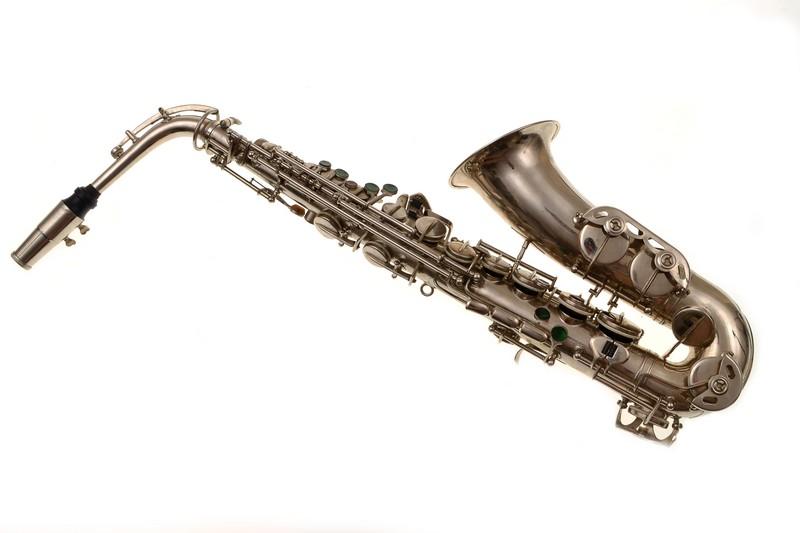 Appraisal: SAXOPHONE B - 'S RUSSIAN SILVERPLATE SAXOPHONE 'N ' BY