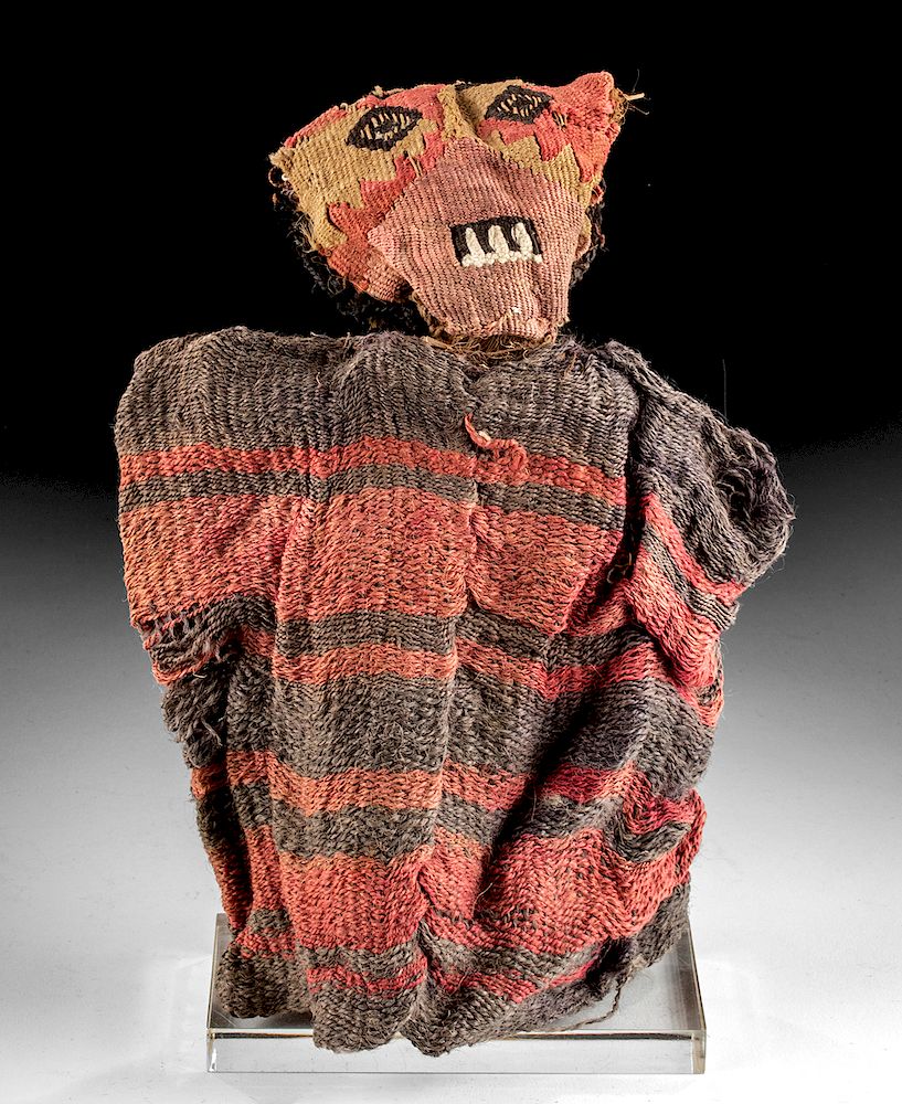 Appraisal: Chancay Textile and Reed Doll Pre-Columbian Central Coast Peru Chancay