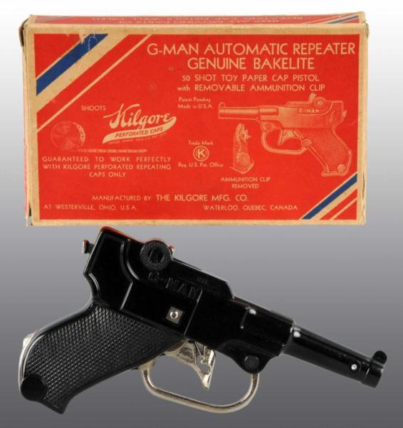 Appraisal: Kilgore G-Man Bakelite Toy Cap Gun Description 's Includes original