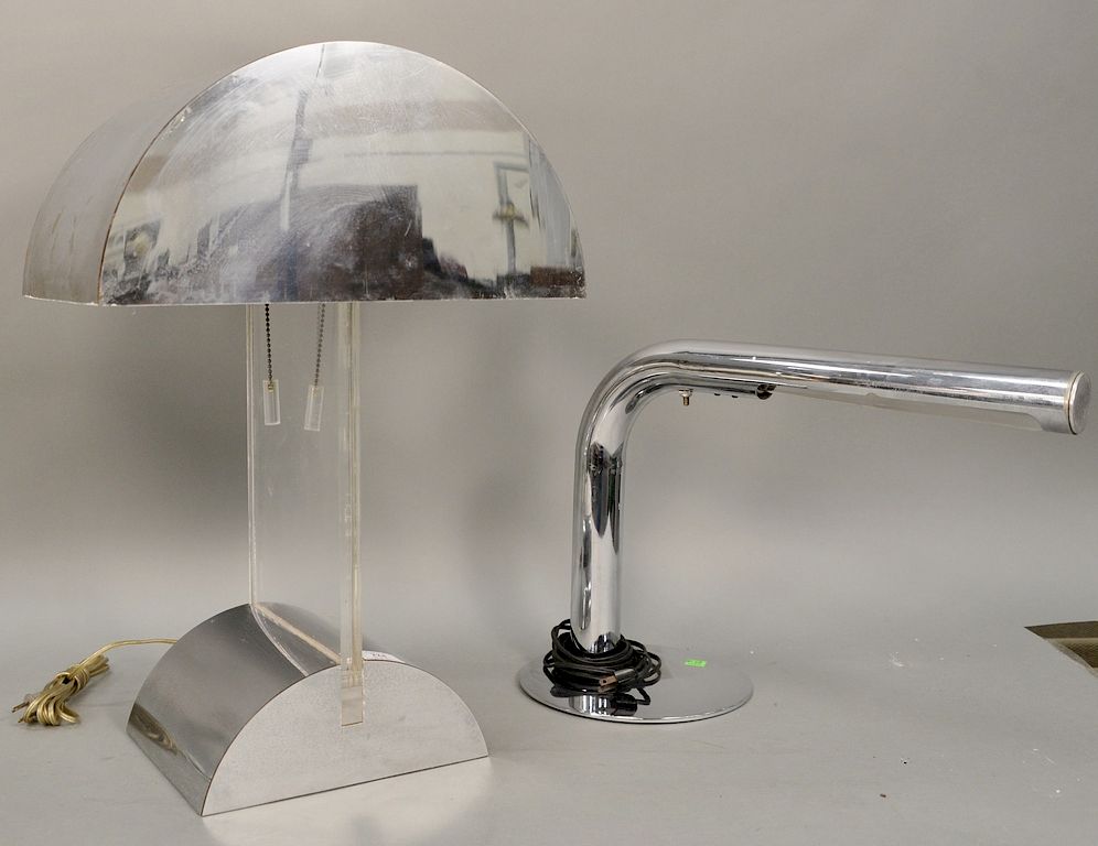 Appraisal: Two table lamps to include a Robert Sonneman chrome table