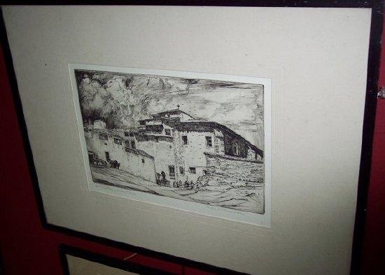 Appraisal: Richard PearsallThe Gathering Storm Toledosigned and inscribeddrypoint etching cm x