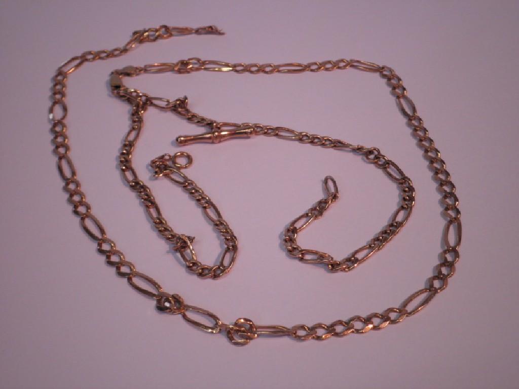 Appraisal: A multiway neck chain or Albert stamped g