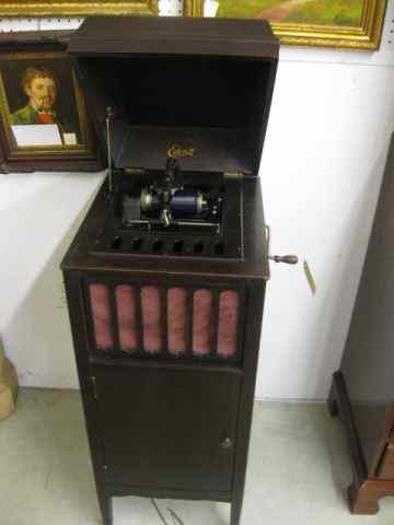 Appraisal: Edison Amberola Cylinder Phonograph upright model '' tall mahogany case