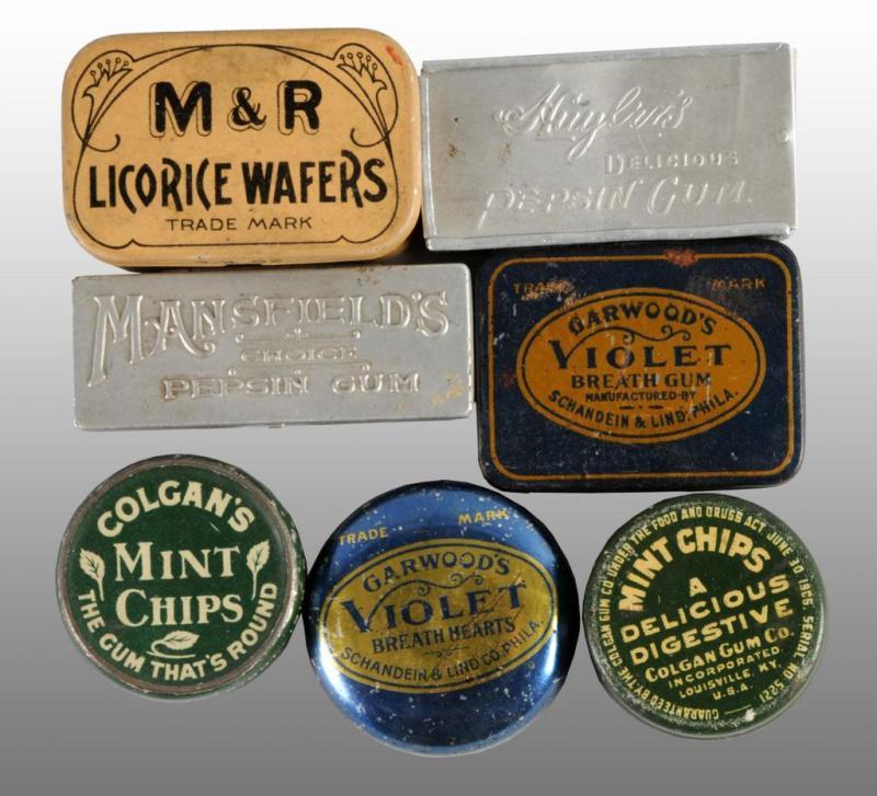 Appraisal: Lot of Assorted Gum Tins Description Includes items from various