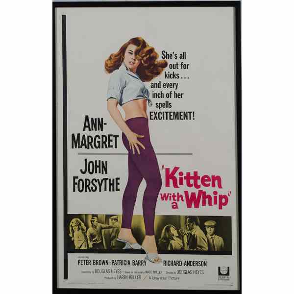 Appraisal: Kitten With a Whip Movie Poster Colored silkscreen for Kitten