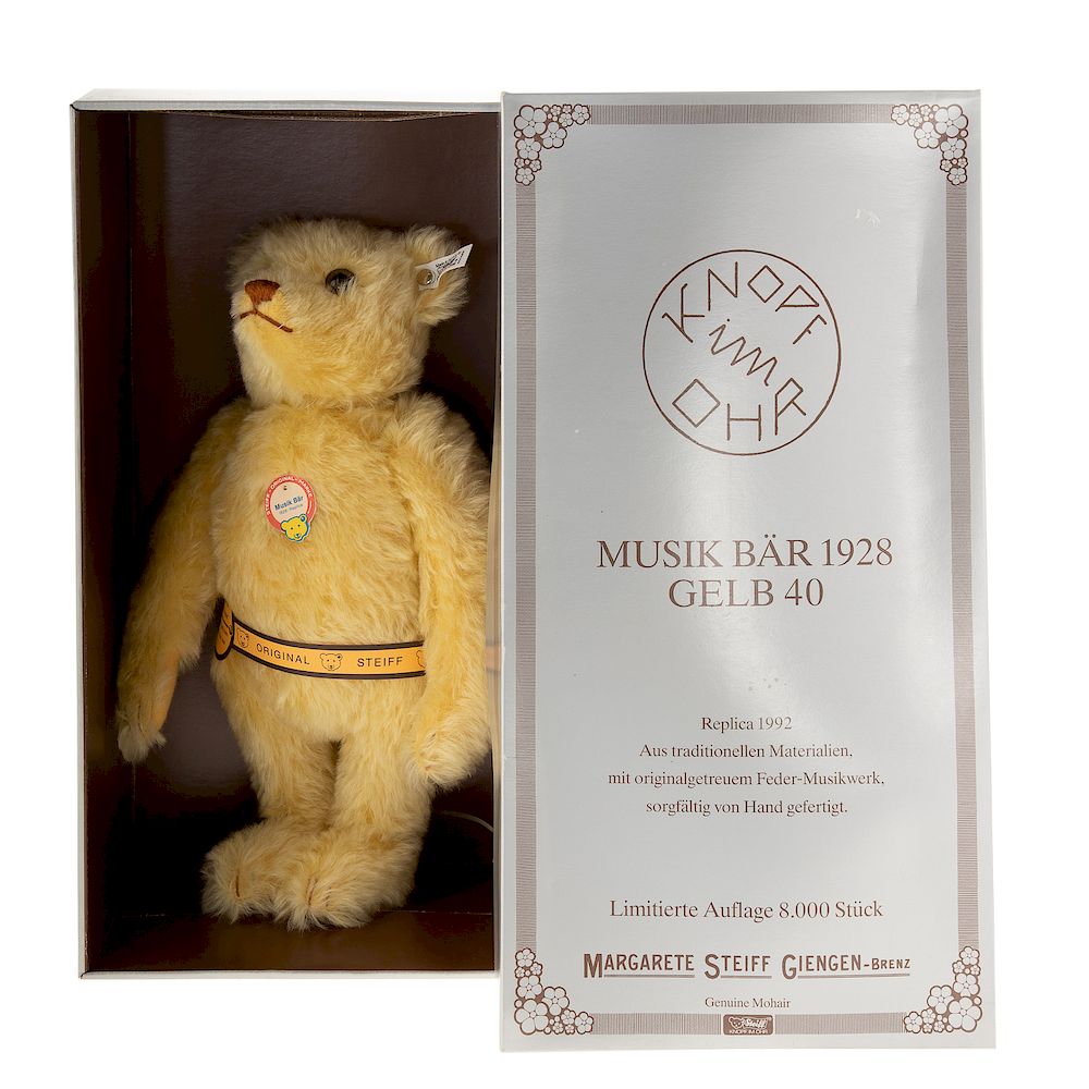 Appraisal: Steiff Music Bear Replica New in box in H