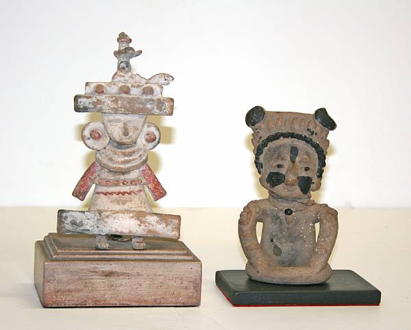 Appraisal: Two Veracruz figures circa - A D height and in