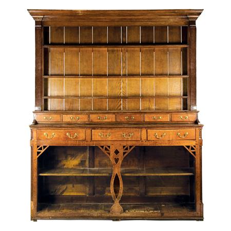 Appraisal: Provincial George III Oak Welsh Dresser Estimate -