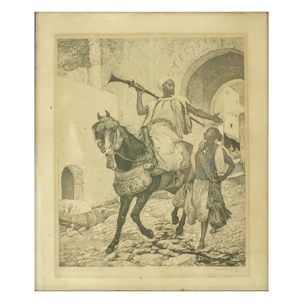 Appraisal: Henri Regnault Engraving Henri Regnault French - Engraving Arab on