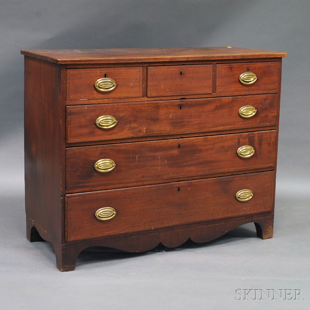 Appraisal: Federal Inlaid Mahogany Bureau America or England early th century