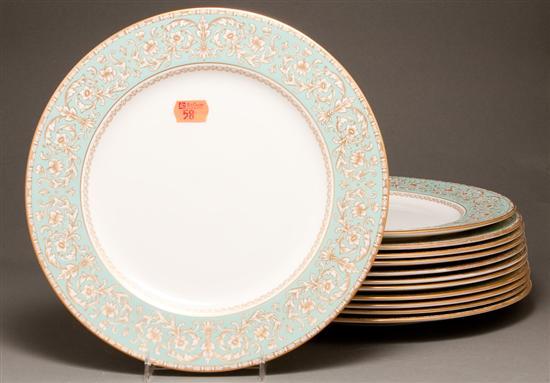 Appraisal: Twelve Spode china dinner plates in the Spode's Renaissance pattern