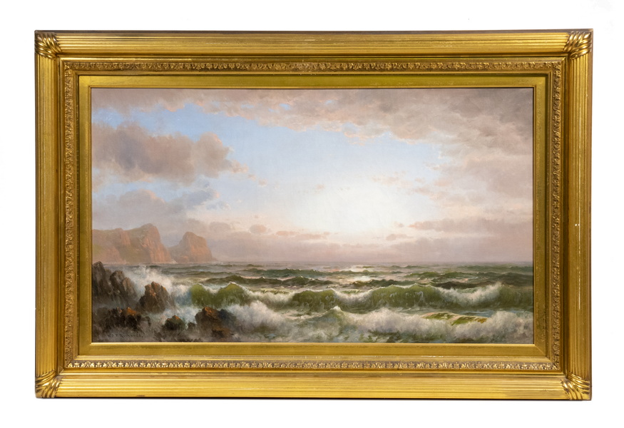 Appraisal: WILLIAM TROST RICHARDS PA RI - Storm Breaking over Whitecaps