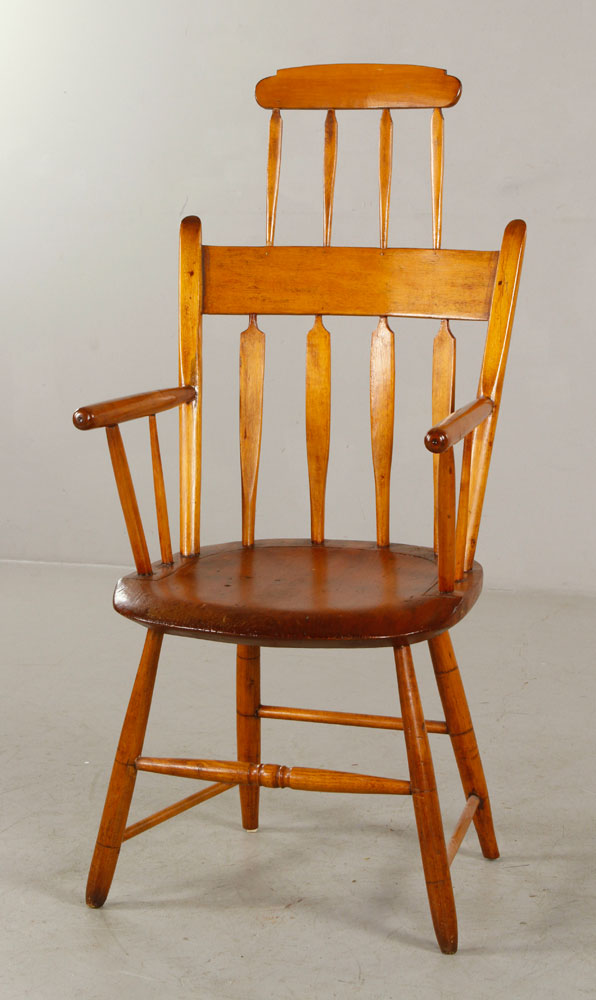 Appraisal: - th C American Arm Chair th century American comb-back