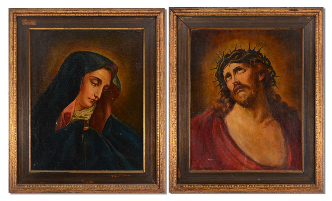 Appraisal: KAVANAGH Joseph Malachy French-Irish - Religious Paintings Christ and His