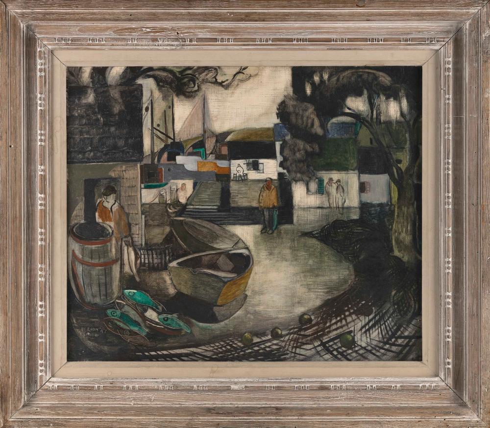 Appraisal: VERNON B SMITH MASSACHUSETTS - GRAY FISH DOCK OIL ON