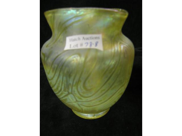 Appraisal: Loetz Art Glass Vase swirling iridescent vine decor