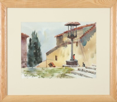 Appraisal: Fiesole watercolor x sight SLL Artist American - S