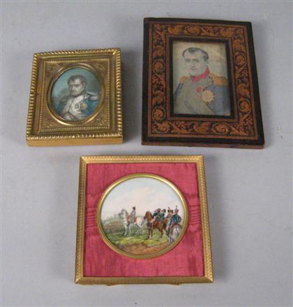 Appraisal: Five miniatures of Napoleon late th early th century Comprising