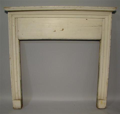 Appraisal: FEDERAL STYLE WHITE PAINTED FIREPLACE MANTEL SURROUND