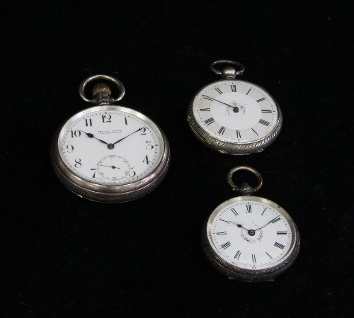 Appraisal: A gentleman's silver open faced pocket watch the case Birmingham