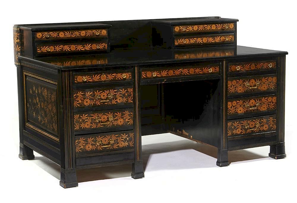 Appraisal: Herter Brothers American Aesthetic custom desk Herter Bros American Aesthetic