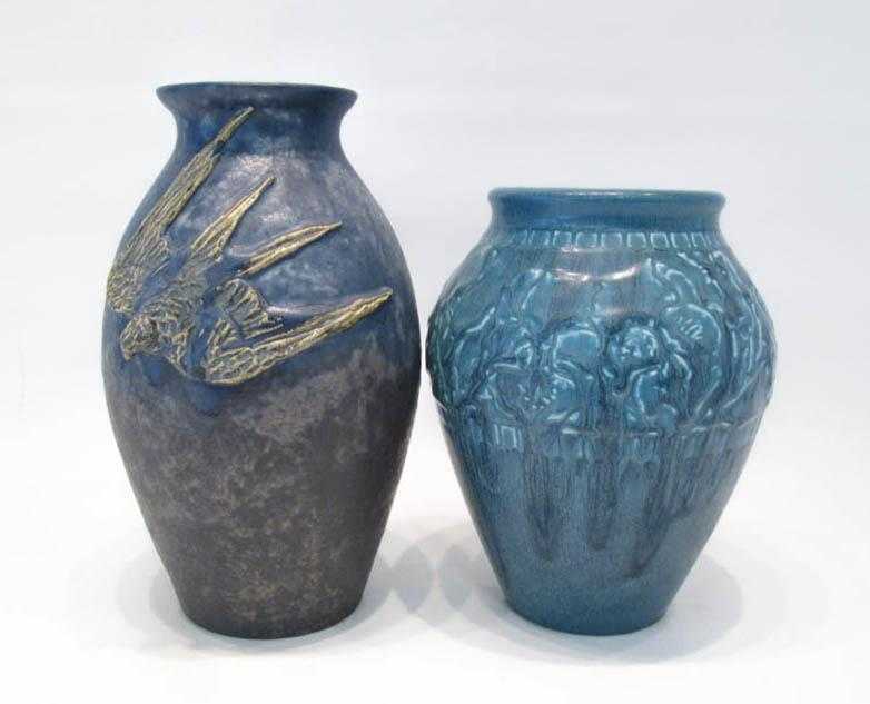 Appraisal: TWO AMERICAN POTTERY VASES BY EPHRAIM AND ROOKWOOD the first