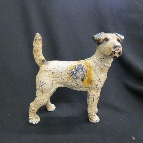 Appraisal: Cast Iron Figural Doorstop of a WireHaired Terrier all original